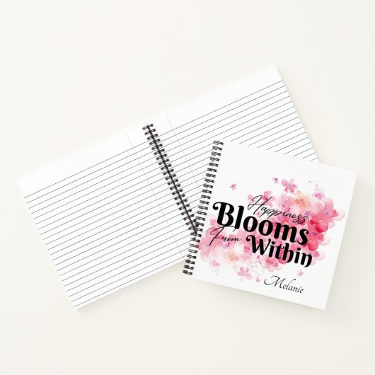 Geluk bloeit vanuit Notitieboek (Binnen)