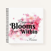 Geluk bloeit vanuit Notitieboek (Voorkant)