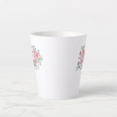 Geluk Bloem Kunst Latte Mok (Voorkant)