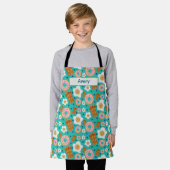 Geluk Blue Eieren Bacon Donuts Pastel Schort (Gedragen)