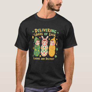 Geluk brengen in overvloed Verloskundige T-shirt