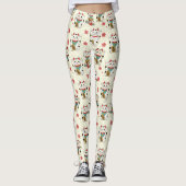 Geluk Brengende Maneki Neko Kat Print Leggings (Voorkant)