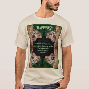 Geluk Bruin Butterfly Inspirerend Quote T-shirt