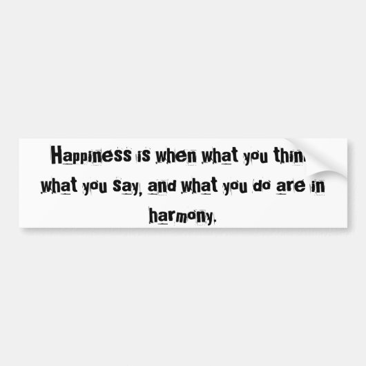 Geluk Bumpersticker (Voorkant)