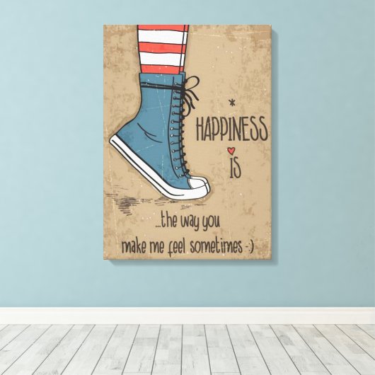 Geluk Canvas Afdruk (Insitu (Houten vloer))