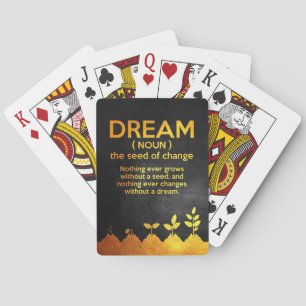 Geluk Citaat Dream Definition Pokerkaarten