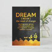 Geluk Citaat Dream Definition Save The Date (Staand voorkant)