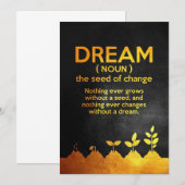 Geluk Citaat Dream Definition Save The Date (Voorkant / Achterkant)