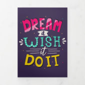 Geluk Citaat Dream Het wil het Drieluik Kaart (Cover)