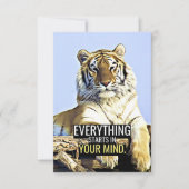 Geluk citeert alles in uw geest bedankkaart (Voorkant)