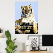 Geluk citeert alles in uw geest poster (Thuiskantoor)