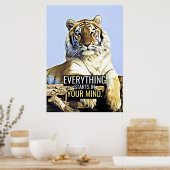 Geluk citeert alles in uw geest poster (Keuken)