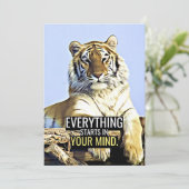 Geluk citeert alles in uw geest save the date (Staand voorkant)