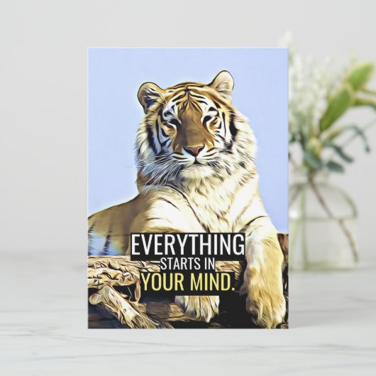 Geluk citeert alles in uw geest save the date (Staand voorkant)