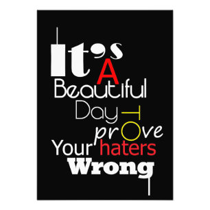 Geluk citeert het is een mooie dag foto afdruk