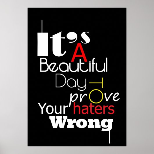 Geluk citeert het is een mooie dag poster (Voorkant)
