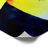 Geluk citeert Tropische gele bloem Poster (Hoek)