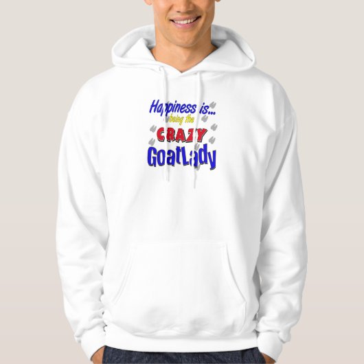 Geluk Crazy Goatlady Hoodie (Voorkant)
