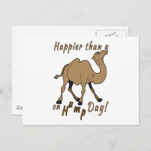 Geluk dan een Camel op Hump Day Briefkaart (Voorkant / Achterkant)