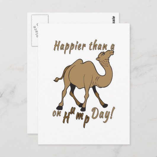 Geluk dan een Camel op Hump Day Briefkaart (Voorkant / Achterkant)