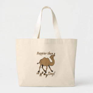Geluk dan een Camel op Hump Day Grote Tote Bag