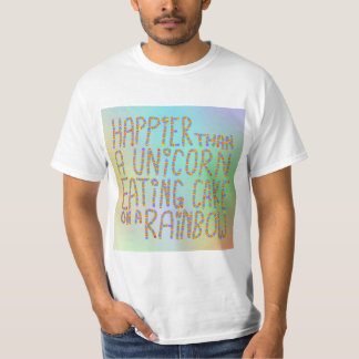 Geluk dan een eenhoorntje op een regenboog. t-shirt