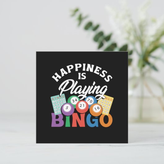 Geluk dat Bingo Lucky Game Player Gamble G speelt Kaart (Staand voorkant)