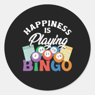 Geluk dat Bingo Lucky Game Player Gamble G speelt Ronde Sticker