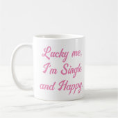 geluk dat ik vrijgezel en gelukkig inspirerend mei koffiemok (Links)