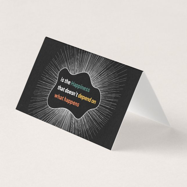 Geluk dat niet afhangt van wat er gebeurt kaart (Voorkant)