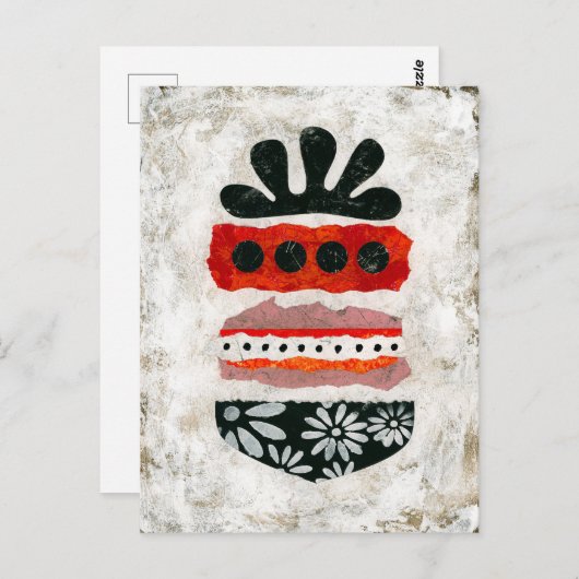 Geluk doet ertoe Briefkaart - Abstracte kunst (Voorkant / Achterkant)