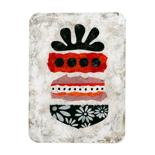 Geluk doet ertoe ijskast magneet Abstracte kunst (Verticaal)