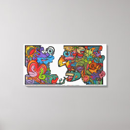 Geluk Door Inktvis Angst Stad (2.5) Canvas Afdruk