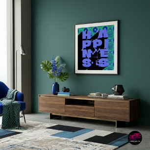 Geluk Een gedurfde Abstracte uitspraak Perfect Poster