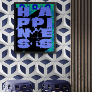 Geluk Een gedurfde Abstracte uitspraak Perfect Poster