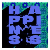 Geluk Een gedurfde Abstracte uitspraak Perfect Poster (Voorkant)