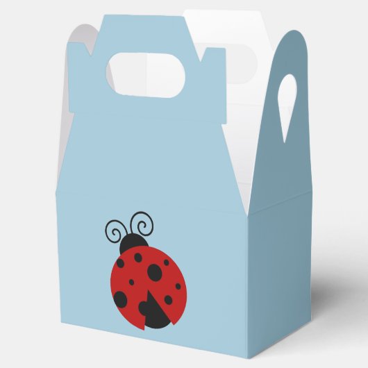 Geluk een lieveheersbeestje Schattige Cartoon Bedankdoosjes (Geopend)