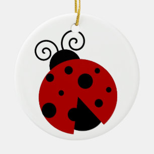 Geluk een lieveheersbeestje Schattige Cartoon Keramisch Ornament