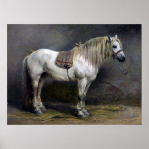 Geluk - Een Witte Paard Poster