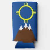 Geluk en bestemming seltzer blikjeskoeler (Achterkant)