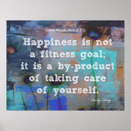 Geluk en fitness! poster (Voorkant)