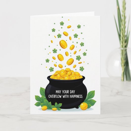 Geluk En Gelukkigheid St Patricks Kaart (Voorkant)