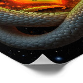 Geluk en liefde in het nieuwe jaar van de slang poster (Hoek)