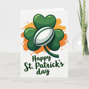 Geluk En Rugby St. Patrick's Dag Kaart
