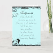 Geluk en vlinders Quote Kaart (Voorkant)