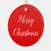 Geluk en vrolijk kerstfeest keramisch ornament (Links)