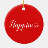 Geluk en vrolijk kerstfeest keramisch ornament (Achterkant)