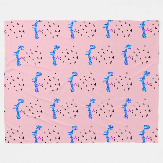 Geluk Fleece Deken (Voorkant (Horizontaal))