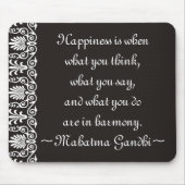 Geluk Gandhi Quotes Mousepad Muismat (Voorkant)