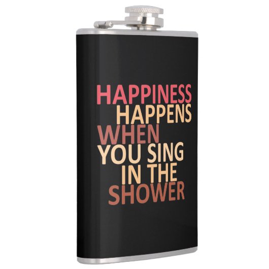 Geluk gebeurt als je onder de douche zingt heupfles (Rechts)